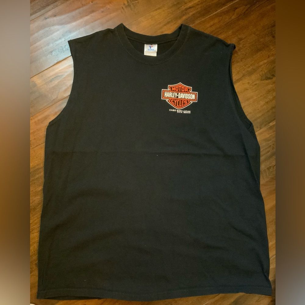 Harley-Davidson Black and Orange Cabo San Lucas Tee